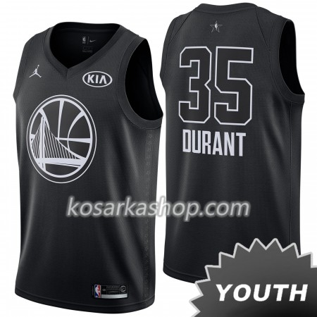 Dres Golden State Warriors Kevin Durant 35 2018 All Star Jordan Brand Crna Swingman - Dječji